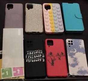 Samsung A12  7 Cover + 1 Vetro temperato