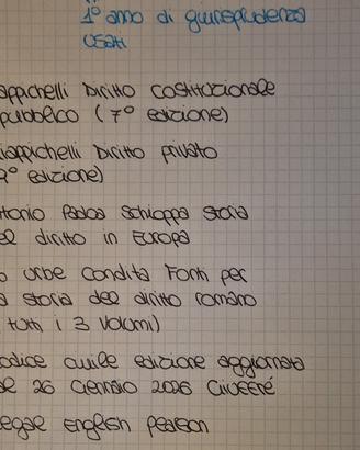 libri universitari giurispundenza 1 anno