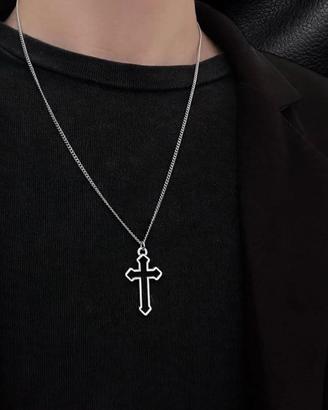 Collane uomo acciaio inox - Fulmine/Croce-