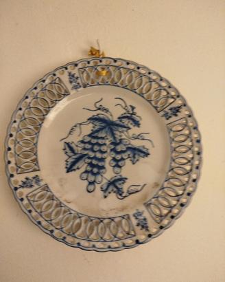 Piatto intarsiato in Porcellana Azulejos