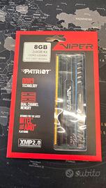 RAM Patriot Viper 8GB 2x4GB DDR3 1600MHz nuove