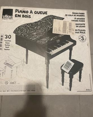 Pianoforte a coda in legno VILAC con sgabello