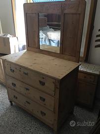 Mobili camera - Comò e 2 comodini primi 900