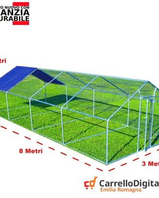 Recinto per Galline 3x8 m x h 2 m – 24 mq - viola