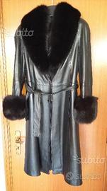 Cappotto in pelle di vitello e pelliccia di volpe