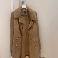 Cappotto monopetto in eco pelliccia Pinko