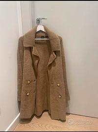 Cappotto monopetto in eco pelliccia Pinko