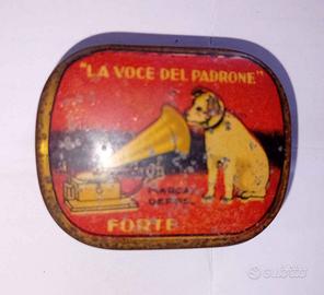 Scatola puntine grammofono La voce del padrone