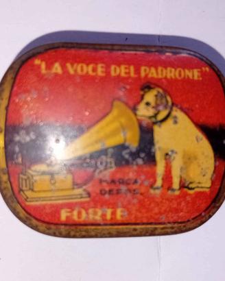 Scatola puntine grammofono La voce del padrone