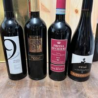 lotto di 4 bottiglie di vino rosso