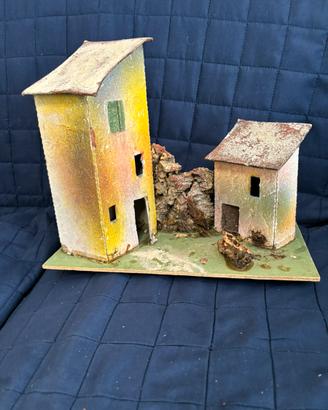 Grande gruppo di case per Presepe