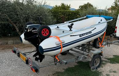 Tender gommone QuickSilver alluminio nuovo+carrel