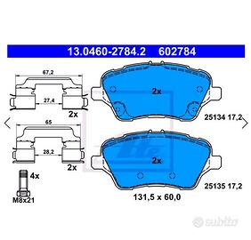 Pastiglie ATE 602784 Freni x Ford