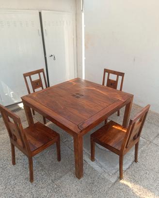 Set tavolo più sedie abbinate Etno Living
