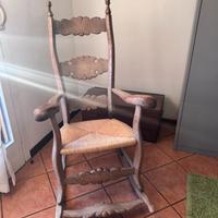 Sedia a dondolo stile provenzale