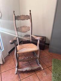 Sedia a dondolo stile provenzale