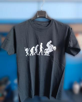 Maglietta nera con stampa motociclistica
