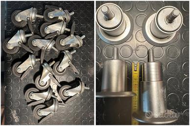 Ruote girevoli e piedini in acciaio