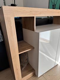 Soggiorno completo: mobiletv, 2 credenze e vetrina