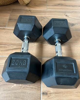 Manubri KingsBox HEX DUMBBELL 20kg
