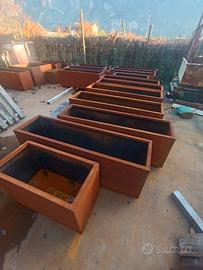 Fioriere varie dimensioni da esterno in corten