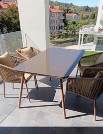 Set Tavolo con 4 sedie da esterno