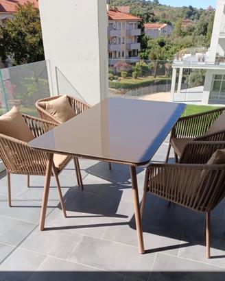 Set Tavolo con 4 sedie da esterno