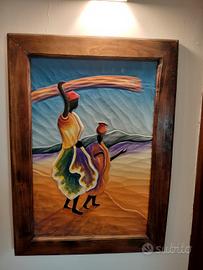 quadri stile arte povera etnico