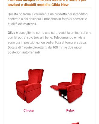 poltrona comfort relax motorizzata mod 321