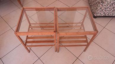 Sgabello IKEA con ripiano di vetro