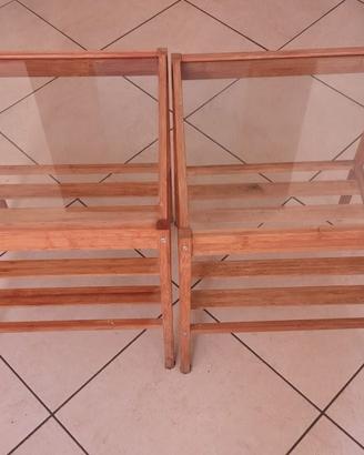 Sgabello IKEA con ripiano di vetro
