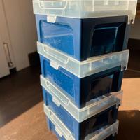 Scatole in plastica adatte al riordino Dim. 13x6,5