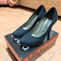 Décolleté camoscio nero