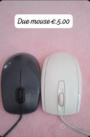 Due mouse Logitech USB con filo