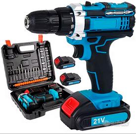 Avvitatore Trapano potente 2 batterie set valigia