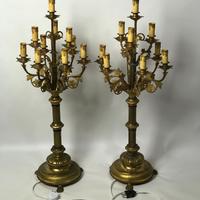 Candelabri coppia 10 braccia impianto a Norma E14