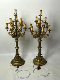 Candelabri coppia 10 braccia impianto a Norma E14