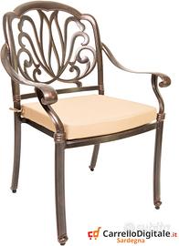 Sedia giardino modello Roma alluminio pressofuso