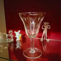 Set 9 calici finemente decorati cristallo