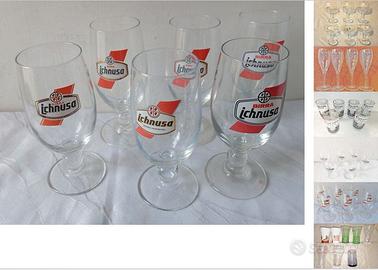 Lotto 6 bicchieri Ichnusa a calice, e altri vari