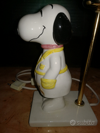 Snoopy peanuts linus lampada CERAMICA OTTONE VETRO