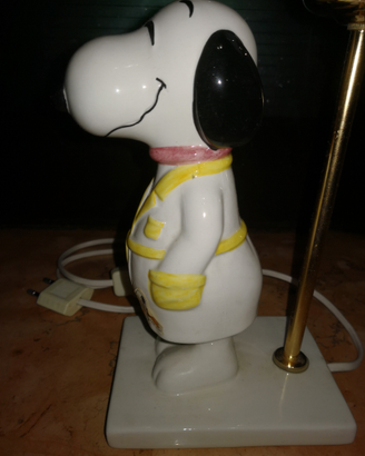 Snoopy peanuts linus lampada CERAMICA OTTONE VETRO