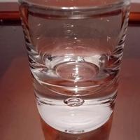 12 bicchieri vetro con bolla sulla base