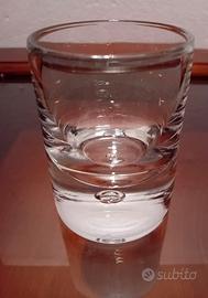 12 bicchieri vetro con bolla sulla base