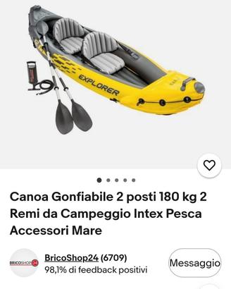  kayak explorer 2 posti fino 180 kg pari al nuovo 