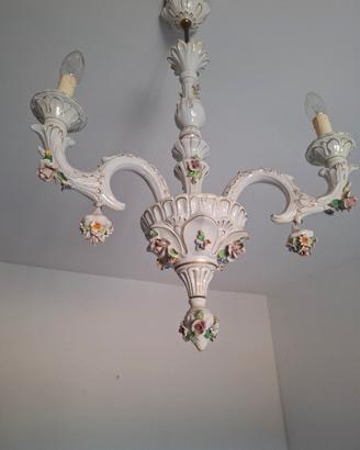 lampadario in ceramica anni 70