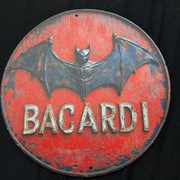 targa metallo bacardi pipistrello notte rum gin