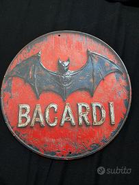 targa metallo bacardi pipistrello notte rum gin