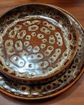 Servizio 12 piatti piani e fondi ceramica Laveno