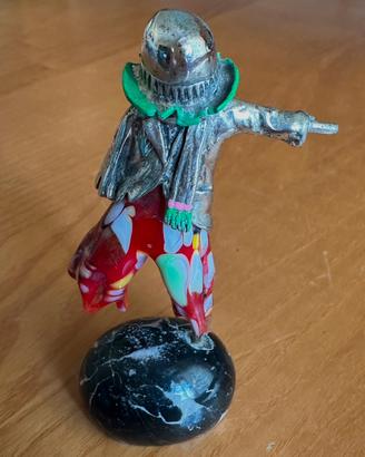 Spaventapasseri in Argento/vetro di Murano Angini